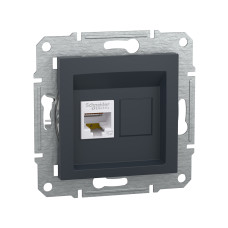 Розетка компьютерная SE EPH4300171 Asfora RJ45 кат. 5е механизм антрацит, серия Asfora