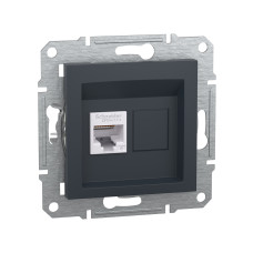 Розетка компьютерная SE EPH4700171 Asfora RJ45 кат. 6 механизм антрацит, оборудование в категории Asfora