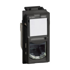 Розетка компьютерная Bticino KG4279C5E Living Now RJ45 cat.5e UTP 1 модуль черный, Bticino в наличии