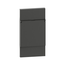 Лицевая панель Bticino KG04P Living Now с крышкой для розеток 2К+З 2 модуля черный, модельный ряд Bticino