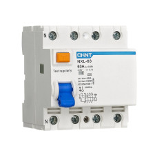 Устройство защитного отключения CHINT NXL-63 6kA 3P+N 25A 30mA AC, изделие в категории CHINT