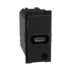 Зарядное устройство Bticino K4192C Living Now USB Стандарт С 3000мА 1 модуль черный, все Bticino
