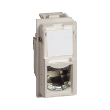 Розетка компьютерная Bticino KM4279C6 Living Now RJ45 cat6 UTP 1 модуль песочный, выбор Bticino