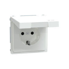 Розетка MERTEN MTN2314-6035 D-Life 16А с з/к с крышкой IP44 белый лотос, выбор MERTEN