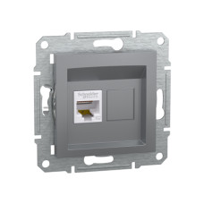 Розетка компьютерная SE EPH4300162 Asfora RJ45 кат.5e механизм сталь, каталог Asfora, г. Павлодар