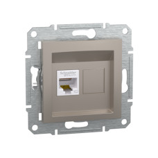 Розетка компьютерная SE EPH4300169 Asfora RJ45 кат.5e механизм бронза, модельный ряд Asfora
