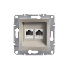 Розетка компьютерная двойная SE EPH4800169 Asfora RJ45 кат.6e механизм бронза, раздел Asfora