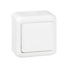 Выключатель без фиксации (кнопка) Legrand Forix 6A 250В IP44 накладной белый, модельный ряд Электроустановочные изделия