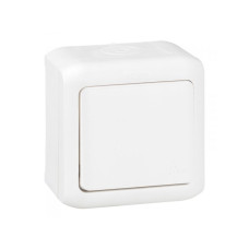 Переключатель на 2 направления Legrand Forix 10A 250В IP44 накладной белый, выбор Электроустановочные изделия