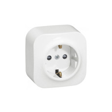 Розетка с зк Legrand Forix 16A 250В IP20 накладная белый, ассортимент в Электроустановочные изделия