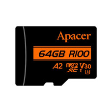 Карта памяти Apacer AP64GMCSX10U8-R 64GB с адаптером SD, изделие в категории Карты флеш памяти