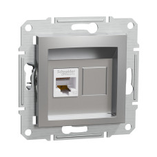 Розетка компьютерная SE EPH4300161 Asfora RJ45 кат.5e механизм алюминий, выбор Asfora