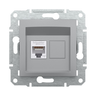 Розетка компьютерная SE EPH4700161 Asfora RJ45 кат.6e механизм алюминий