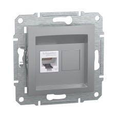 Розетка компьютерная SE EPH4700161 Asfora RJ45 кат.6e механизм алюминий, Asfora наличие в г. Павлодар