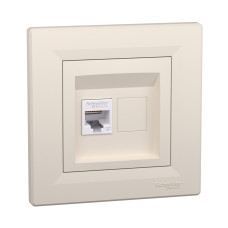 Розетка компьютерная SE EPH4700123 Asfora RJ45 кат. 6 в сборе кремовый, Asfora подбор