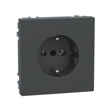 Розетка мех-м MERTEN MTN2301-6034 D-Life шторки винт.зажим антрацит, модельный ряд MERTEN