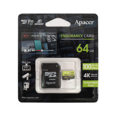 Карта памяти Apacer AP64GEDM1D05-R 64GB с адаптером SD, оборудование в категории Карты флеш памяти