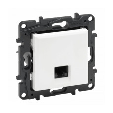 Информационная розетка одинарная Niloe Step RJ45 Кат.5e UTP Белый, изделие в категории Niloe