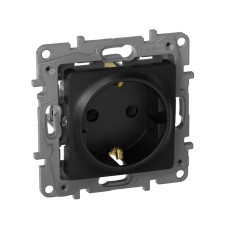 Розетка 2К+З Niloe Step 16А 250 В с з/ш с крышкой IP44 авт. клеммы Чёрный, Niloe в наличии