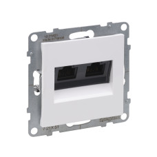 Информационная розетка двойная Suno RJ45 Кат.5e UTP Белый, ассортимент в Suno