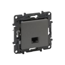 Информационная розетка одинарная Niloe Step RJ45 Кат.5e UTP Сталь, рубрика Niloe, г. Павлодар