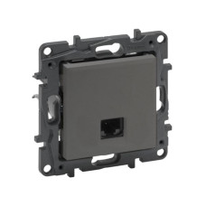 Информационная розетка одинарная Niloe Step RJ45 Кат.6 UTP Сталь, Niloe с доставкой (нейтрально, не коммерция)
