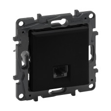 Информационная розетка одинарная Niloe Step RJ45 Кат.6 UTP Чёрный, обзор Niloe