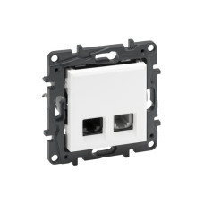 Информационная розетка одинарная Niloe Step RJ11+RJ45 Кат.6e UTP Белый, оборудование в категории Niloe
