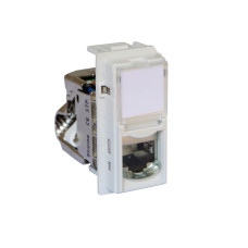 Розетка компьютерная Bticino KW4279C6S Living Now RJ45 cat6 STP 1 модуль белая, линейка Bticino