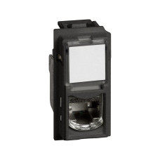Розетка компьютерная Bticino KG4279C6S Living Now RJ45 cat6 STP 1 модуль чёрный, Bticino с доставкой (нейтрально, не коммерция)