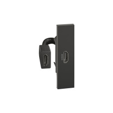 Розетка HDMI Bticino K4284P Living Now с накладкой на 1 модуль Чёрный, рубрика Bticino, г. Павлодар
