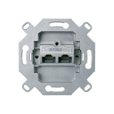 Компьютерная розетка RJ45 мех-м MERTEN MTN465706 х2 8/8 кат. 6, модельный ряд Электроустановочные изделия