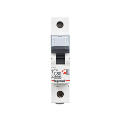 Автоматический выключатель Legrand 404033 1П C50A TX3 6000 6kA