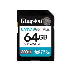 Карта памяти Kingston SDG4/64GB Canvas Go Plus Gen4 C10 UHS-I U3 V30 64GB, ассортимент в Карты флеш памяти