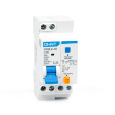 Дифференциальный автомат CHINT NXBLE-40 1P+N 16А C 30mA эектронный тип AC 4,5kA, выбор CHINT