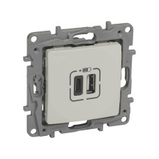 Розетка USB Niloe Тип А+C Слоновая кость, Niloe подбор