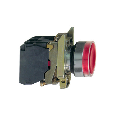 Кнопка SE XB4BW34G5 с возвр. с подсв. 22мм 48-120В красная